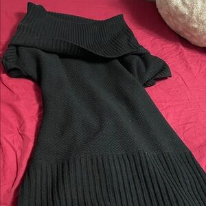 Chic Black Cowl Neck Sweater